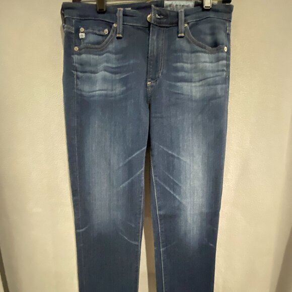 Ag Adriano Goldschmied Pants - AG Adriano Goldschmied Prima Crop Jeans Size 28 Dark Wash Slim Straight